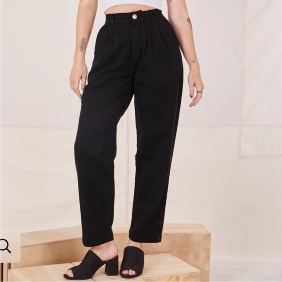 Big Bud Press Pants - Big Bud Press Trousers Women’s XS Black High Rise Cotton Straight Leg Minimal